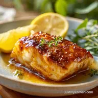 Amazing 5 Minute Baked Honey Cod with Lemon for 4 Servings