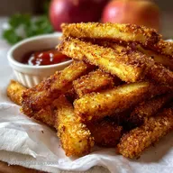Air Fryer Apple Fries with Cinnamon in 15 Minutes