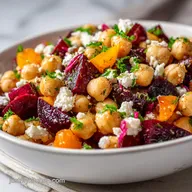 Chickpea Beet and Feta Salad for 4 Servings