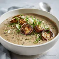 The Richest Creamy Mushroom Soup with Garlic
