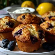 Lemon Blueberry Muffins with Yogurt in 35 Minutes
