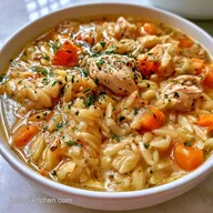 Lemon Chicken Orzo Soup for 6 Servings