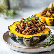 Sausage Stuffed Squash for 4 Servings