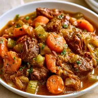 Vegetable Beef Soup in Crockpot for 6