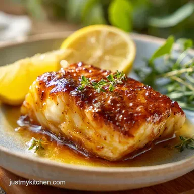 Amazing 5 Minute Baked Honey Cod with Lemon for 4 Servings