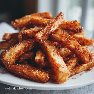 Air Fryer Apple Fries with Cinnamon in 15 Minutes Recipe Card