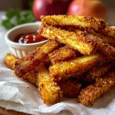Air Fryer Apple Fries with Cinnamon in 15 Minutes