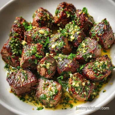 Air Fryer Steak Bites with Garlic Butter and Herbs in 20 Minutes Recipe Card