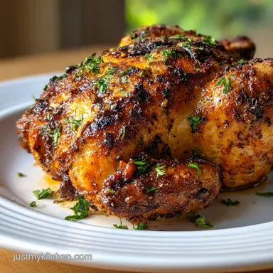 Air Fryer Whole Chicken: Crispy Skin & Juicy Meat Recipe Card