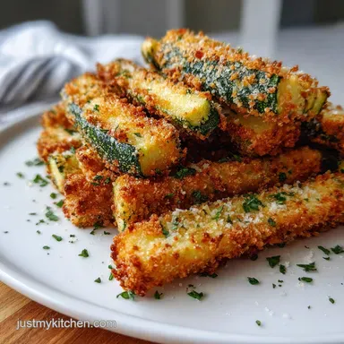 Air Fryer Zucchini Fries No Flour in 20 Minutes Recipe Card