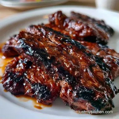 Asian Skirt Steak for 4 Servings Recipe Card