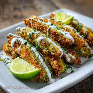 Baked Avocado Fries with Lime Crema: Crispy Baked