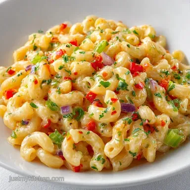 BBQ Macaroni Salad for 8 Servings Recipe Card
