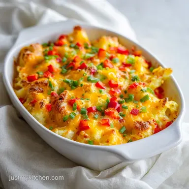 Bisquick Breakfast Casserole with Sausage: Golden and Fluffy Recipe Card