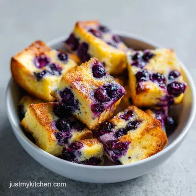 Make-Ahead Blueberry French Toast Casserole: Golden Baked Recipe Card