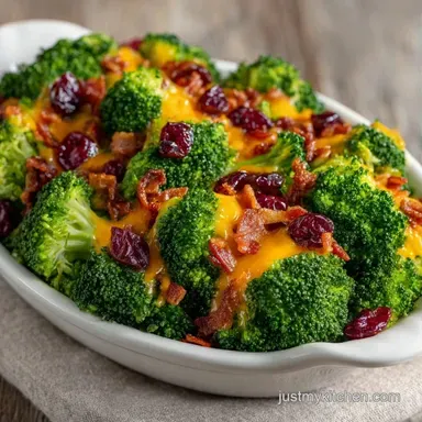 Broccoli Crunch Salad for 8 Servings Recipe Card