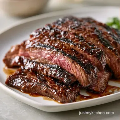 Broiled Skirt Steak Recipe for 4 Servings Recipe Card