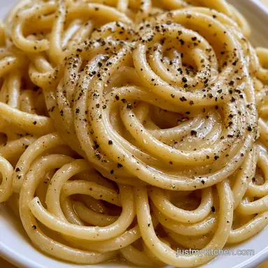 Bucatini Cacio e Pepe in 20 Minutes Recipe Card