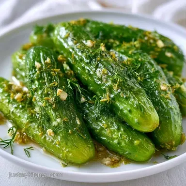 Canned Dill Pickles Recipe with Garlic Recipe Card