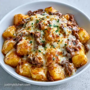 Cheesy Beef and Potatoes: One-Pot