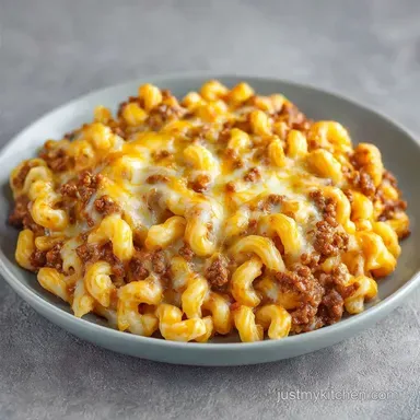Cheesy Ground Beef Pasta in 30 Minutes