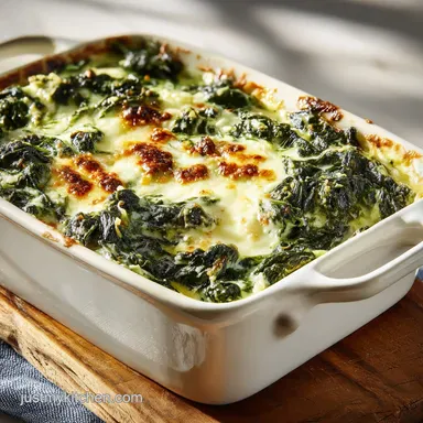 Cheesy Italian Spinach Bake with Garlic: 30 Min