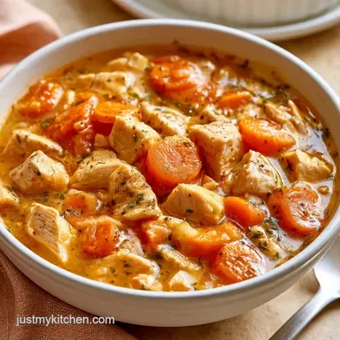 Chicken Vegetable Soup for 6 Servings Recipe Card