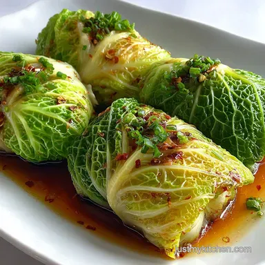 Chinese Cabbage Rolls: Ready in 40 Minutes Recipe Card