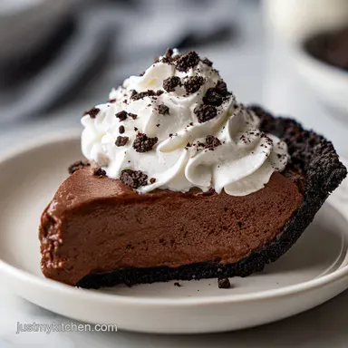Chocolate French Silk Pie with Oreo Crust Recipe Card