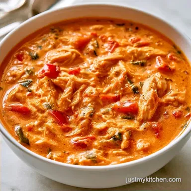 Crockpot Creamy Chicken Taco Soup: Rich