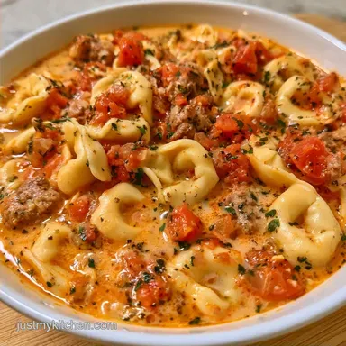 Creamy Crockpot Tortellini Soup for 8