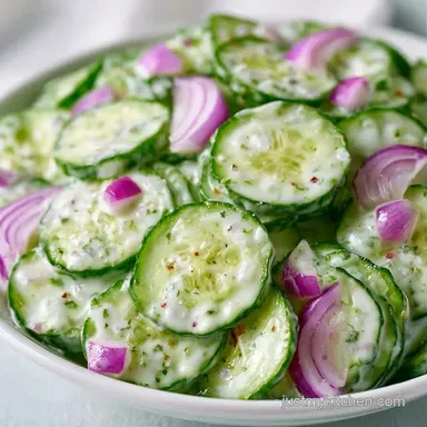 Creamy Side Salad with Sour Cream Recipe Card