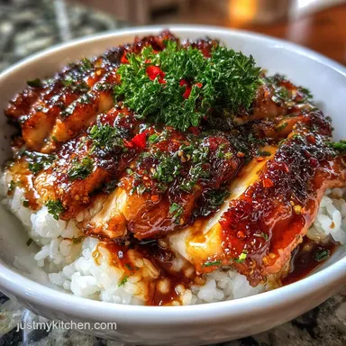 Creamy Garlic Chicken Rice Bowls in 25 Minutes