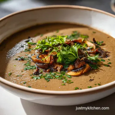 Richest Creamy Mushroom Soup in 35 Min Recipe Card