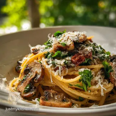 One Pot Creamy Mushroom Pasta - One-Pot Dinner