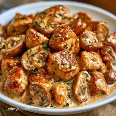 Creamy Mushroom Soup Chicken One-Pot Recipe Card