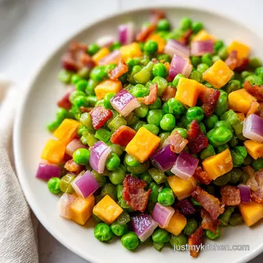 Pea Salad Recipe with Bacon: Creamy