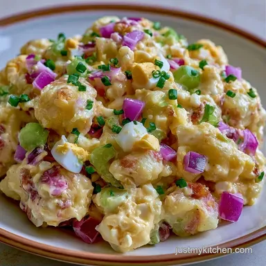 Creamy Picnic Potato Salad for 6 Servings Recipe Card