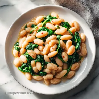 Creamy White Beans Spinach in 20 Minutes Recipe Card