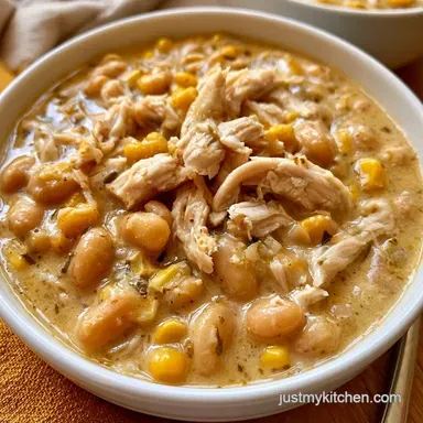 White Chicken Chili: Slow-Cooked Recipe Card