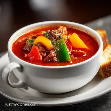 Crock Pot Stuffed Pepper Soup: Meal Prep Recipe Card