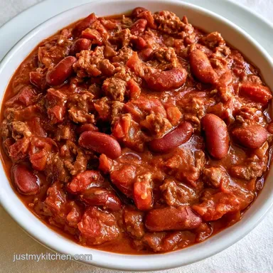 Crockpot Chili Soup Recipe Card