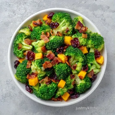 Easy Broccoli Salad with Bacon Recipe Card