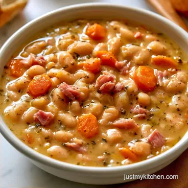 Easy Crockpot Bean Soup with Ham Hock