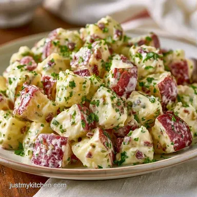 Easy Potato Salad with Red Potatoes Recipe Card