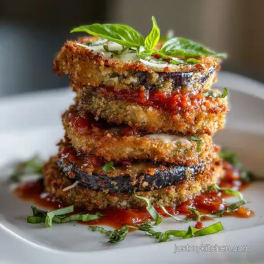 Eggplant Parmesan Baked Not Fried: Crispy Baked Recipe Card