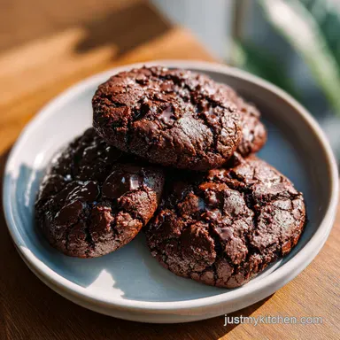 Flourless Chocolate Cookies with Cocoa Powder in 55 Minutes