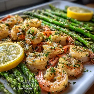 One Pan Garlic Butter Shrimp in 20 Minutes: Roasted Recipe Card