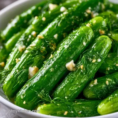 Garlic Dill Pickles in 15 Minutes