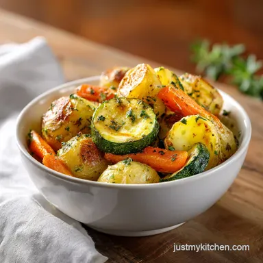 Garlic Herb Roasted Potatoes Carrots Zucchini